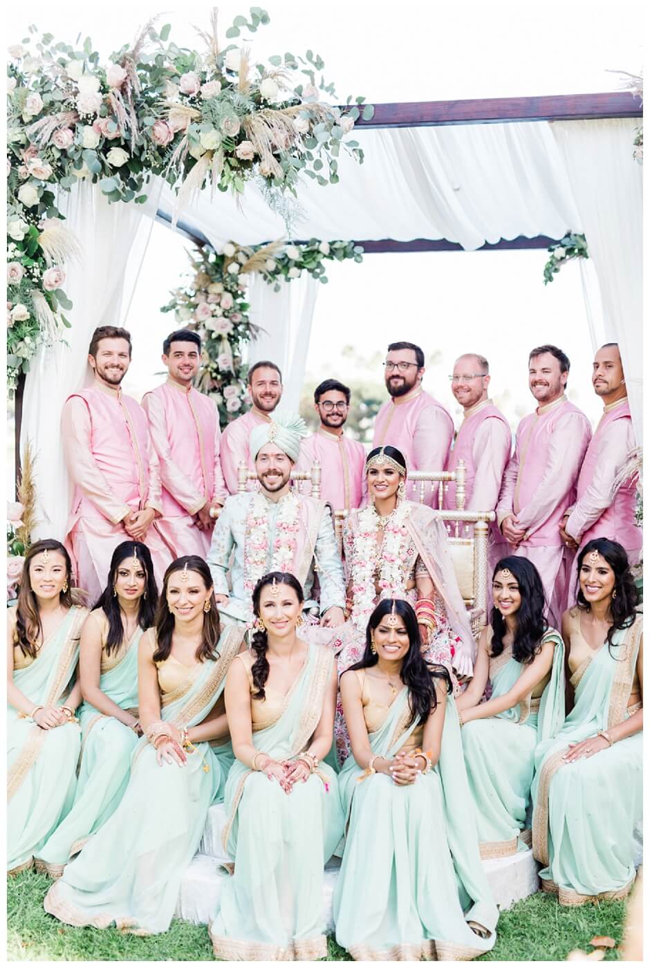 Luxury Indian Wedding Photography San Diego- indoor reception dancing and table details
