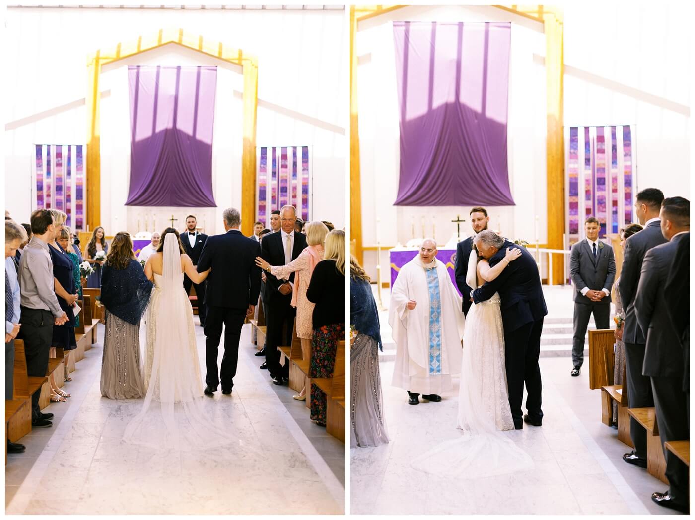 wedding ceremony at church in san diego St. John the Evangelist Catholic Church